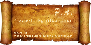Przepolszky Albertina névjegykártya